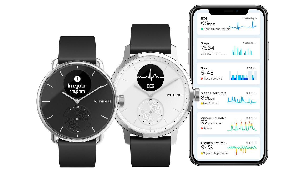 Withings ScanWatch可以监控您的呼吸心律
