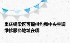 重庆铜梁区可提供约克中央空调维修服务地址在哪