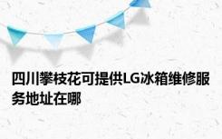 四川攀枝花可提供LG冰箱维修服务地址在哪