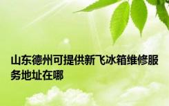 山东德州可提供新飞冰箱维修服务地址在哪