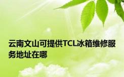 云南文山可提供TCL冰箱维修服务地址在哪