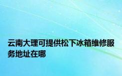 云南大理可提供松下冰箱维修服务地址在哪