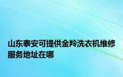 山东泰安可提供金羚洗衣机维修服务地址在哪