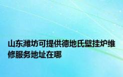 山东潍坊可提供德地氏壁挂炉维修服务地址在哪