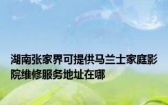 湖南张家界可提供马兰士家庭影院维修服务地址在哪