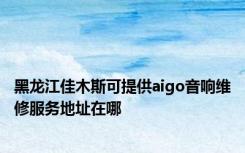 黑龙江佳木斯可提供aigo音响维修服务地址在哪