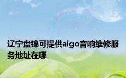 辽宁盘锦可提供aigo音响维修服务地址在哪