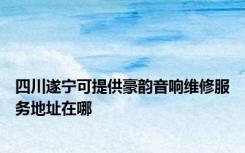 四川遂宁可提供豪韵音响维修服务地址在哪