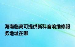 海南临高可提供新科音响维修服务地址在哪