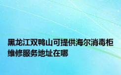 黑龙江双鸭山可提供海尔消毒柜维修服务地址在哪