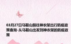 03月27日马鞍山前往神农架出行防疫政策查询-从马鞍山出发到神农架的防疫政策