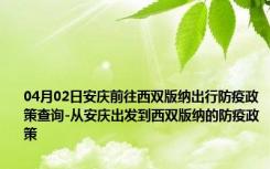 04月02日安庆前往西双版纳出行防疫政策查询-从安庆出发到西双版纳的防疫政策