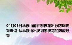 04月05日马鞍山前往攀枝花出行防疫政策查询-从马鞍山出发到攀枝花的防疫政策