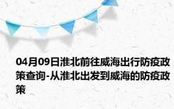 04月09日淮北前往威海出行防疫政策查询-从淮北出发到威海的防疫政策