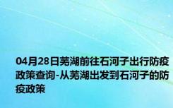 04月28日芜湖前往石河子出行防疫政策查询-从芜湖出发到石河子的防疫政策