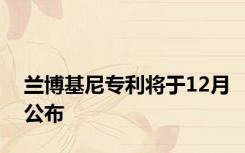 兰博基尼专利将于12月公布