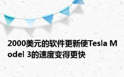 2000美元的软件更新使Tesla Model 3的速度变得更快 