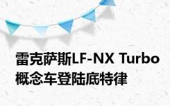 雷克萨斯LF-NX Turbo概念车登陆底特律 