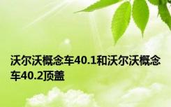 沃尔沃概念车40.1和沃尔沃概念车40.2顶盖