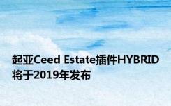 起亚Ceed Estate插件HYBRID将于2019年发布 