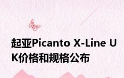 起亚Picanto X-Line UK价格和规格公布 