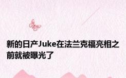 新的日产Juke在法兰克福亮相之前就被曝光了