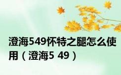 澄海549怀特之腿怎么使用（澄海5 49）