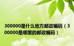 300000是什么地方邮政编码（300000是哪里的邮政编码）