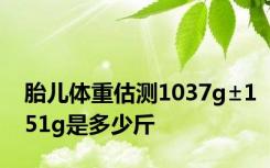 胎儿体重估测1037g±151g是多少斤