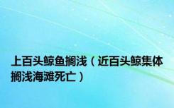 上百头鲸鱼搁浅（近百头鲸集体搁浅海滩死亡）