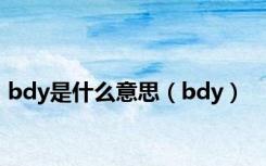 bdy是什么意思（bdy）