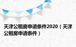 天津公租房申请条件2020（天津公租房申请条件）