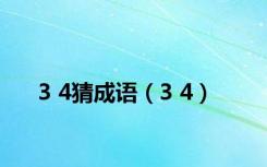 3 4猜成语（3 4）