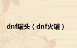 dnf罐头（dnf火罐）