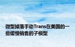 微型掉落手动Trans在美国的一些缓慢销售的子模型