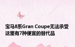 宝马8系Gran Coupe无法承受 这里有7种便宜的替代品