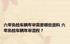 六年免检车辆年审需要哪些资料 六年免检车辆年审流程？