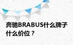 奔驰BRABUS什么牌子 什么价位？