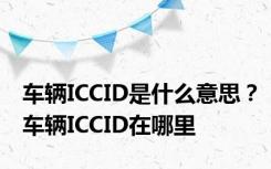 车辆ICCID是什么意思？车辆ICCID在哪里