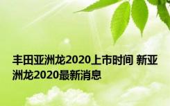 丰田亚洲龙2020上市时间 新亚洲龙2020最新消息