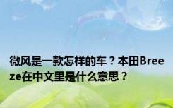 微风是一款怎样的车？本田Breeze在中文里是什么意思？