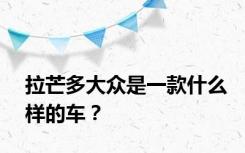 拉芒多大众是一款什么样的车？