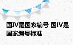 国IV是国家编号 国IV是国家编号标准