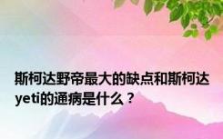 斯柯达野帝最大的缺点和斯柯达yeti的通病是什么？