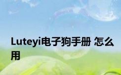 Luteyi电子狗手册 怎么用