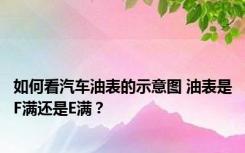 如何看汽车油表的示意图 油表是F满还是E满？