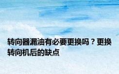 转向器漏油有必要更换吗？更换转向机后的缺点