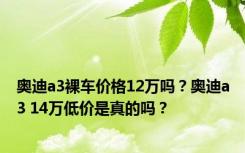 奥迪a3裸车价格12万吗？奥迪a3 14万低价是真的吗？