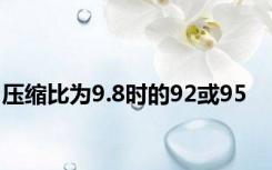 压缩比为9.8时的92或95