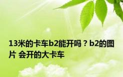 13米的卡车b2能开吗？b2的图片 会开的大卡车